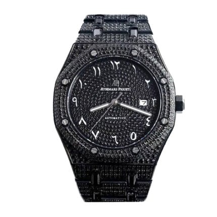 Audemars Piguet Royal Black Diamonds With Arabic Dial A160M266 Iced Out Replica