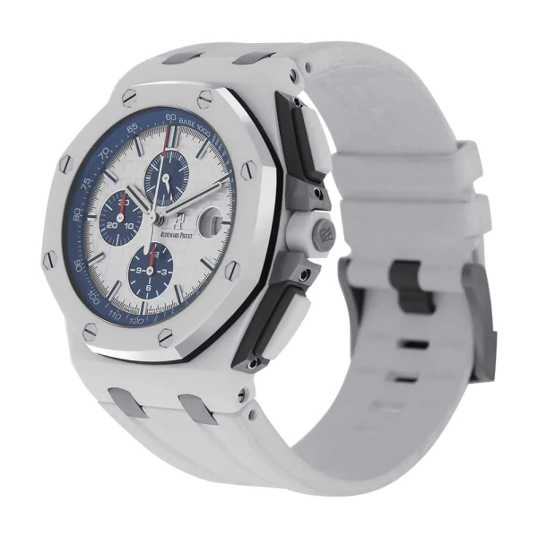 Audemars Piguet Royal Oak Offshore Novelty Chronograph White Ceramic Dial 26402CB.OO.A010CA.01 Replica