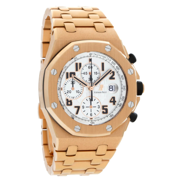 Audemars Piguet Royal Oak Offshore Rose Gold White Dial 26170OR.OO.1000OR.01
