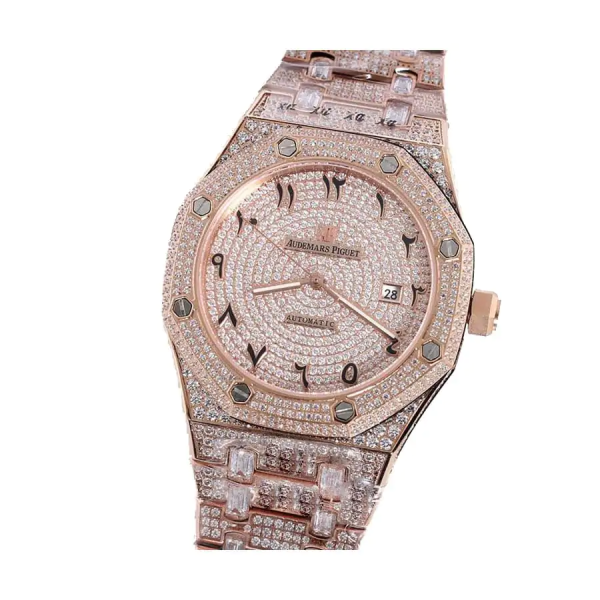 Audemars Piguet Royal Oak Selfwinding AP160SF296 Rose Gold Iced Out