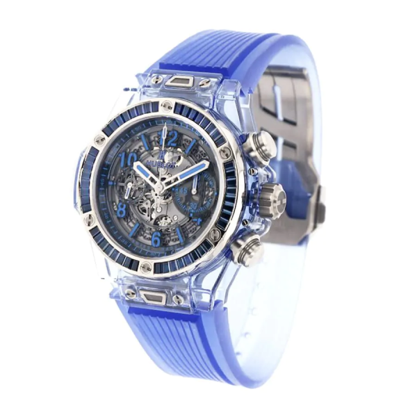 Hublot Big Bang Unico Blue Sapphire Baguettes 411.JL.4809.RT.1901 Replica