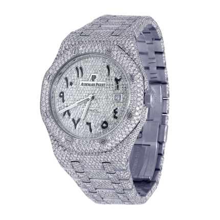 Audemars Piguet Royal Oak Custom Pave Diamond Set (Arabic) Dial Replica