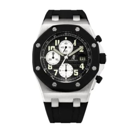 Audemars Piguet Royal Oak Offshore Black Rubber Glad SS 25940SK.OO.D002CA.03 Replica