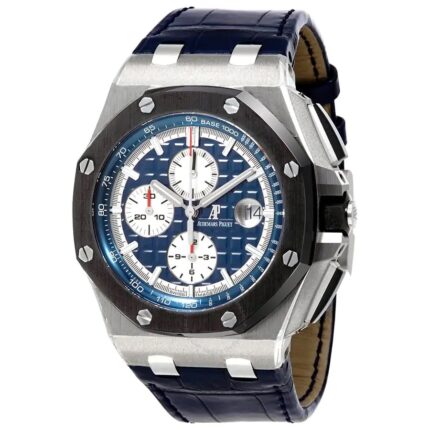 Audemars Piguet Royal Oak Offshore Novelty Chronograph Platinum Blue/Black 26401PO.OO.A018CR.01 Replica
