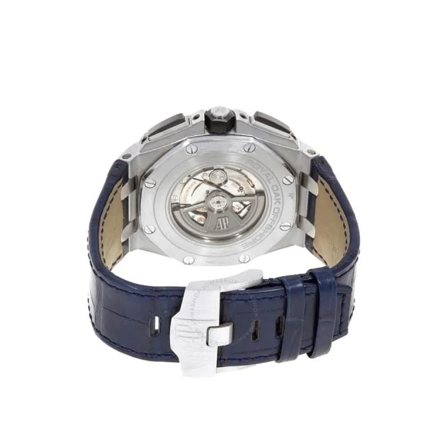 audemars piguet royal oak offshore novelty chronograph platinum blue black 26401po oo a018cr 01 01 replica2