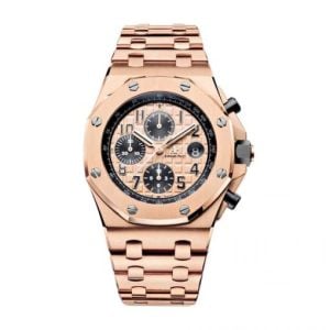 Audemars Piguet Royal Oak Offshore Rose Gold Dial Chronograph 26470OR.OO.1000OR.01 Replica