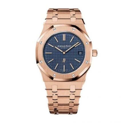Audemars Piguet Royal Oak Pink Gold Blue Dial 15400OR.OO.1220OR.03 Replica