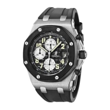 Audemars Piguet Royal Oak Offshore Black Rubber Glad SS 25940SK.OO.D002CA.03 Replica