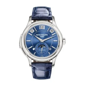 patek-philippe-complications-blue-dial-leather-tourbillon-Replica