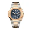 patek-philippe-steel-rose-gold-blue-dial-replica-watch