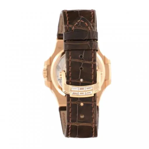 patek-philippe-rose-gold-diamond-brown-leather-dial-replica-watch