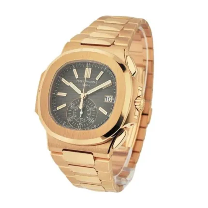 patek-philippe-nautilus-rose-gold-black-dial-replica-watch