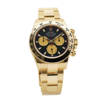 Rolex Cosmograph Daytona Oyster Yellow Gold Black Dial 116508 Replica
