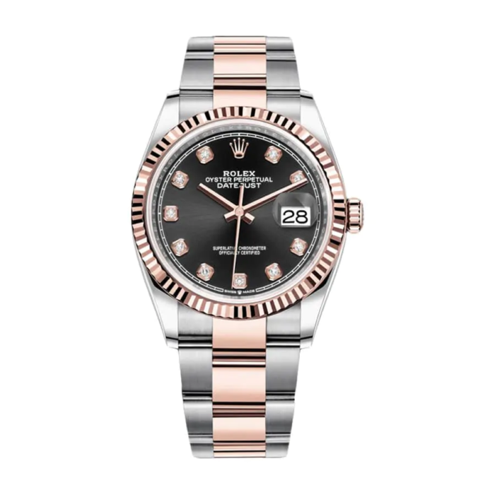 Rolex Datejust Everose Diamond Dial Oyster Replica