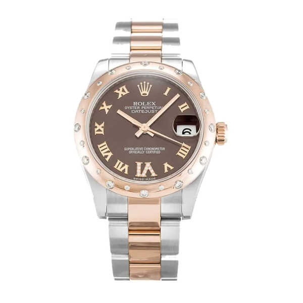 Rolex Datejust 178341 Chocolate Roman Diamond Dial Replica