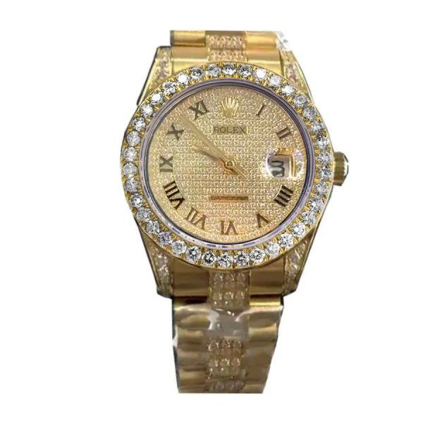 Rolex Datejust Yellow Gold Iced out 116623 Replica