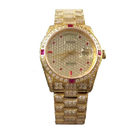 Rolex Datejust Yellow Gold Iced out 116625 Replica