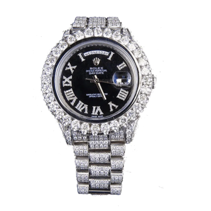 Rolex Day-Date II 218239 Black Iced Out Replica