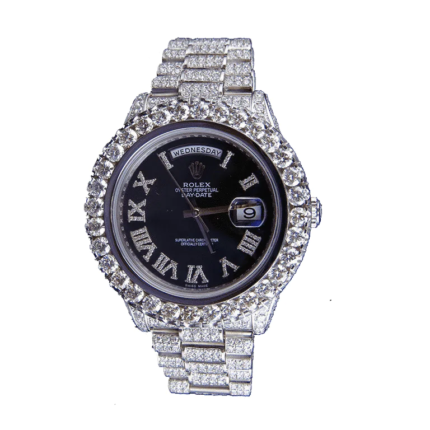 Rolex Day-Date II 218239 Black Iced Out Replica