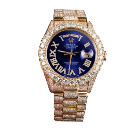 Rolex Day-Date 18038 Iced Out Roman Replica