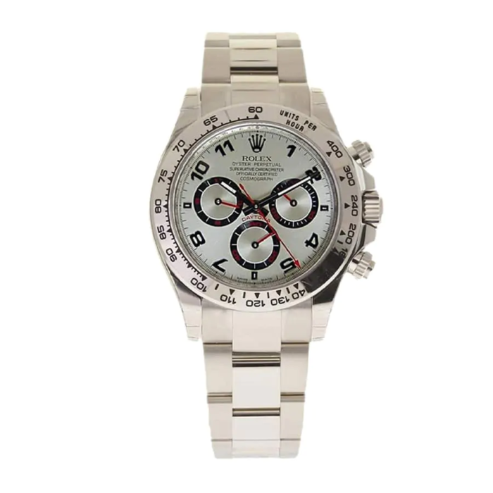 Rolex Daytona 116509 White Gold Silver Replica
