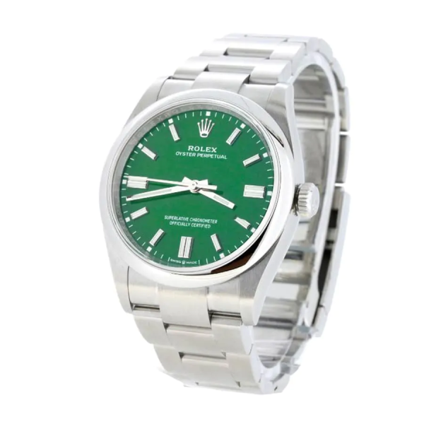 Rolex Oyster Perpetual 126000 Green Dial Replica